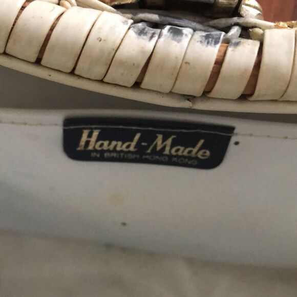 Vintage Hand made beaded and rattan handbag purse - Picture 4 of 13